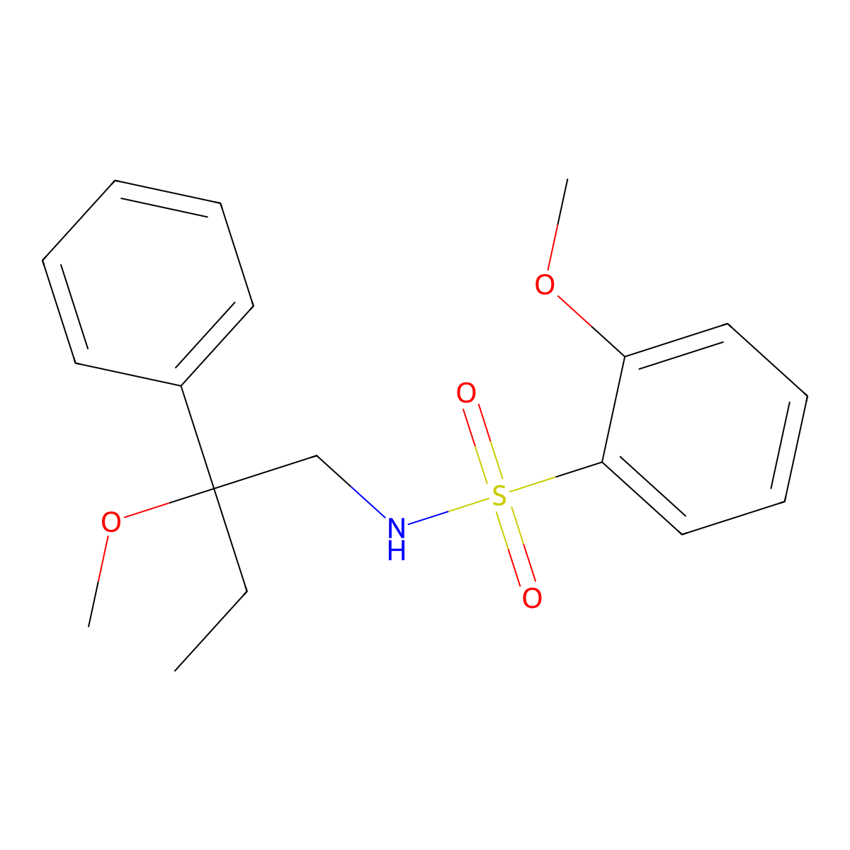2-methoxy-N-(2-methoxy-2-phenylbutyl)benzenesulfonamide molecular structure, CAS 1797089-69-0
