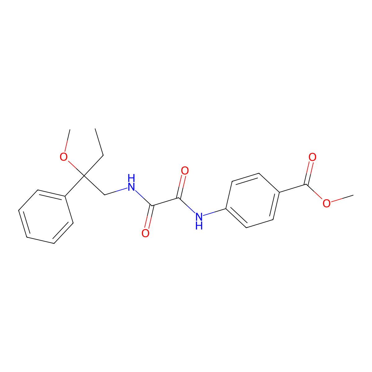 Methyl 4-(2-((2-methoxy-2-phenylbutyl)amino)-2-oxoacetamido)benzoate molecular structure, CAS 1797090-44-8