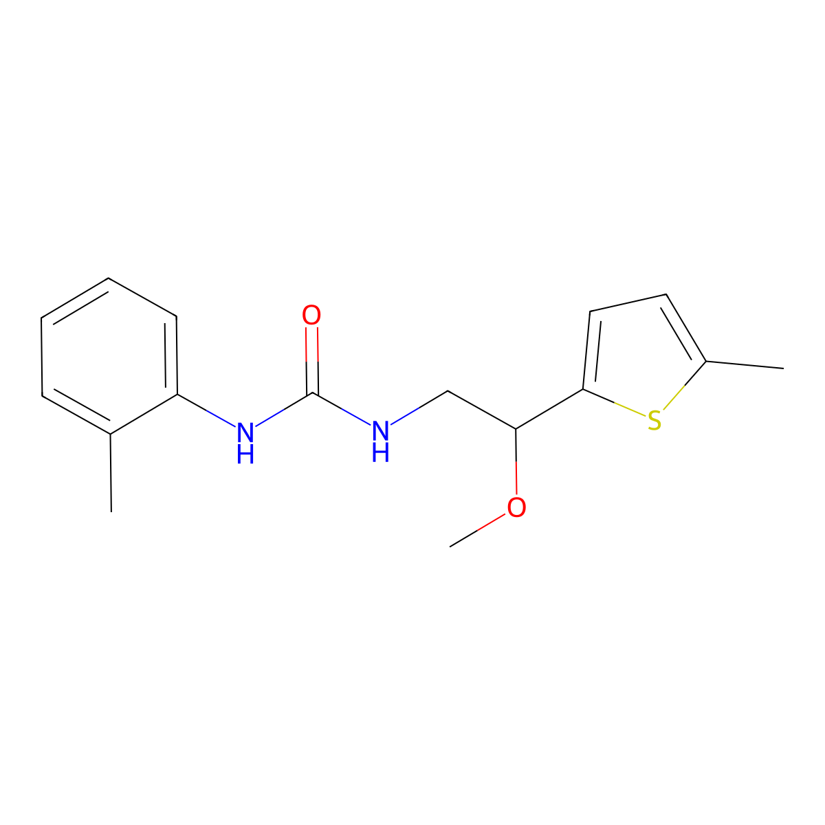 1-(2-Methoxy-2-(5-methylthiophen-2-yl)ethyl)-3-(o-tolyl)urea molecular structure, CAS 1797092-34-2