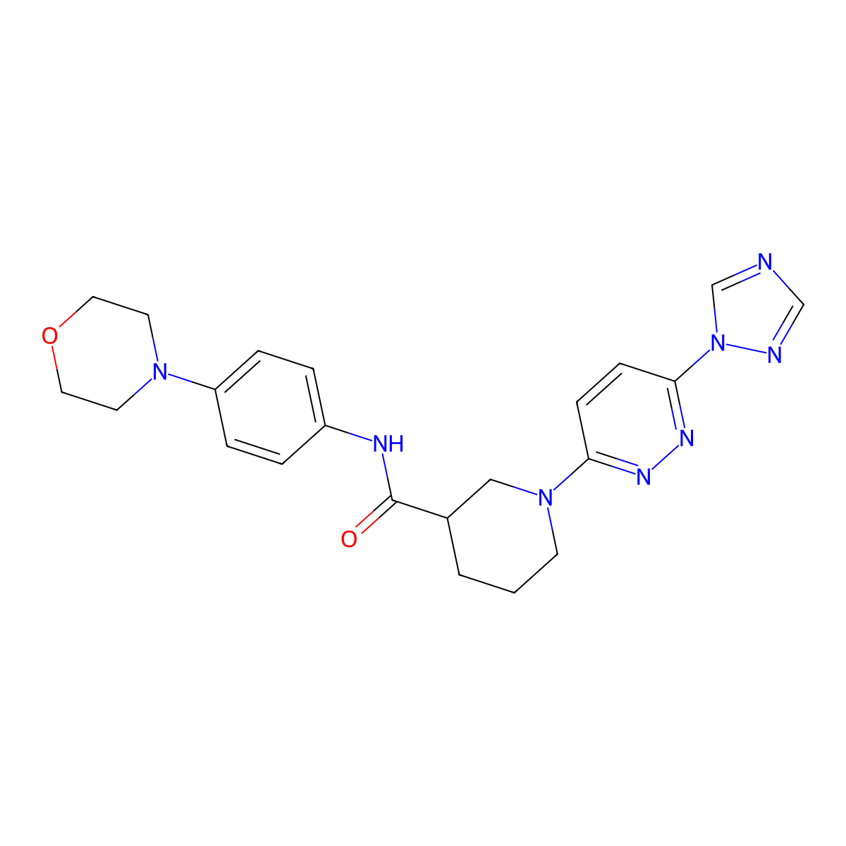 1-(6-(1H-1,2,4-triazol-1-yl)pyridazin-3-yl)-N-(4-morpholinophenyl)piperidine-3-carboxamide molecular structure, CAS 1797092-45-5