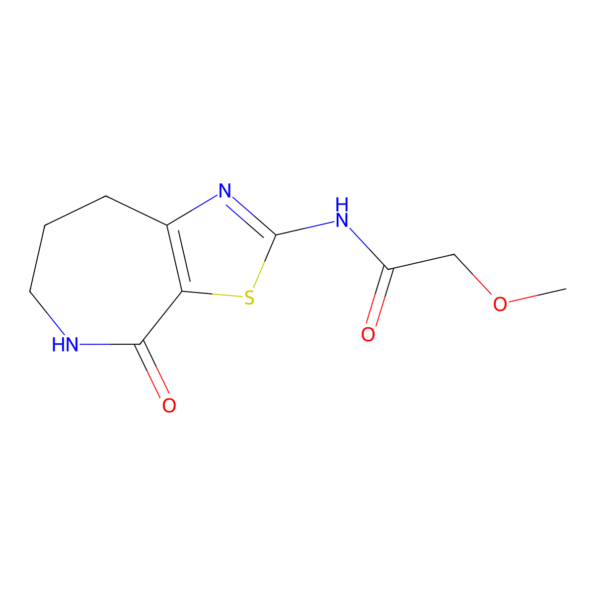 2-methoxy-N-(4-oxo-5,6,7,8-tetrahydro-4H-thiazolo[5,4-c]azepin-2-yl)acetamide molecular structure, CAS 1797093-70-9