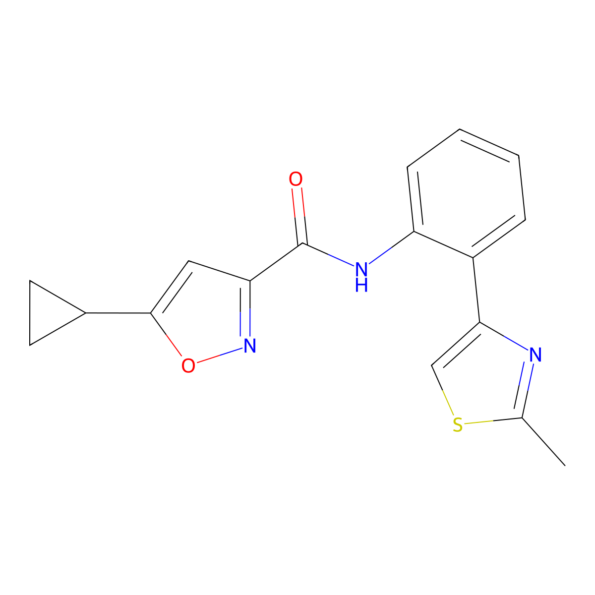 5-cyclopropyl-N-(2-(2-methylthiazol-4-yl)phenyl)isoxazole-3-carboxamide molecular structure, CAS 1797095-00-1