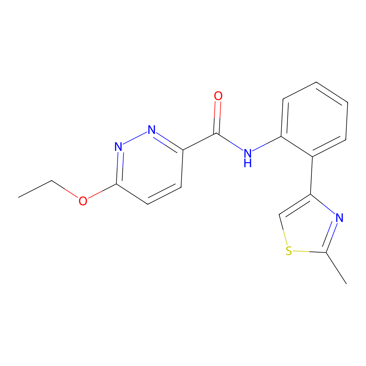 6-ethoxy-N-(2-(2-methylthiazol-4-yl)phenyl)pyridazine-3-carboxamide molecular structure, CAS 1797095-05-6