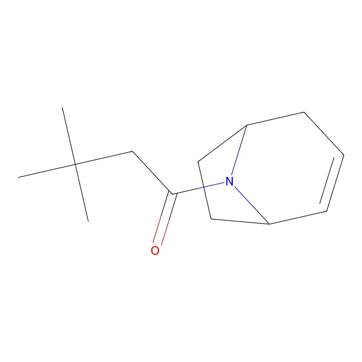 1-(8-Azabicyclo[3.2.1]oct-2-en-8-yl)-3,3-dimethylbutan-1-one molecular structure, CAS 1797095-47-6