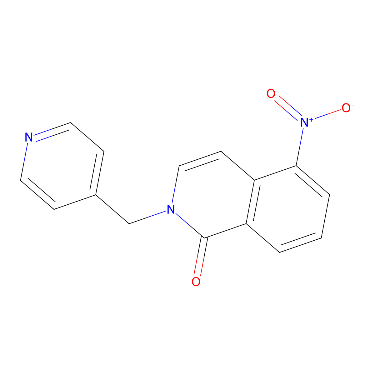 5-Nitro-2-(pyridin-4-ylmethyl)-1,2-dihydroisoquinolin-1-one molecular structure, CAS 1797096-04-8
