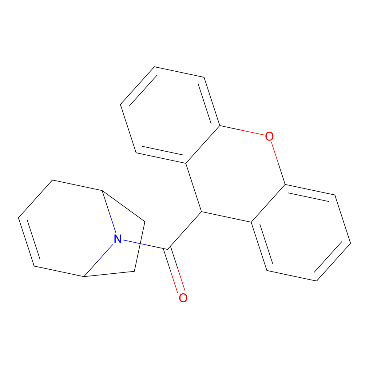 (1R,5S)-8-azabicyclo[3.2.1]oct-2-en-8-yl(9H-xanthen-9-yl)methanone molecular structure, CAS 1797096-34-4