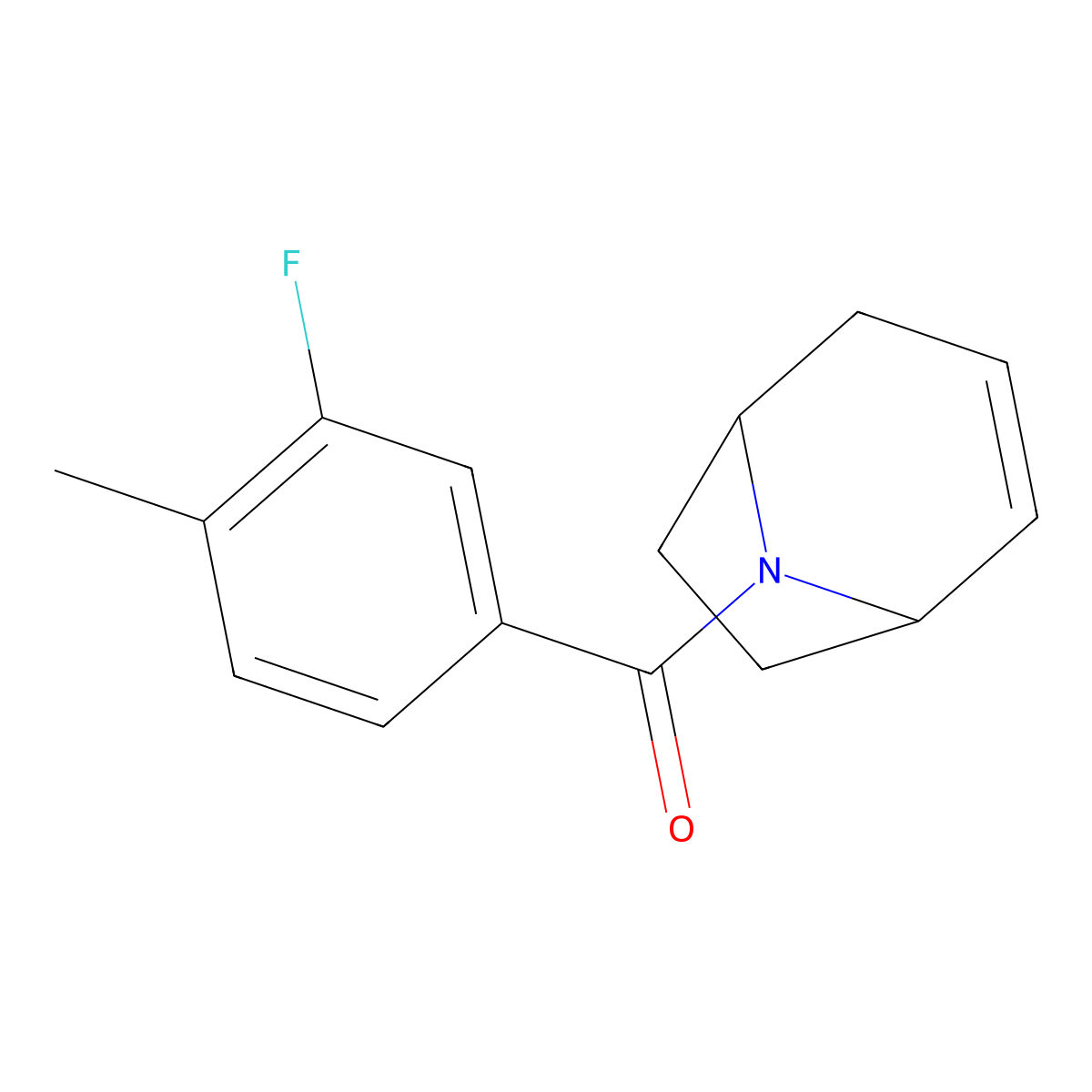 (1R,5S)-8-azabicyclo[3.2.1]oct-2-en-8-yl(3-fluoro-4-methylphenyl)methanone molecular structure, CAS 1797096-89-9