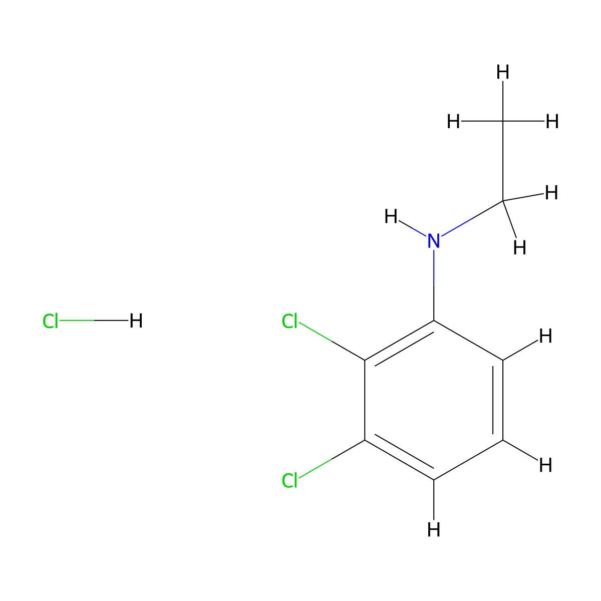 2,3-dichloro-N-ethylaniline hydrochloride molecular structure, CAS 1797123-21-7
