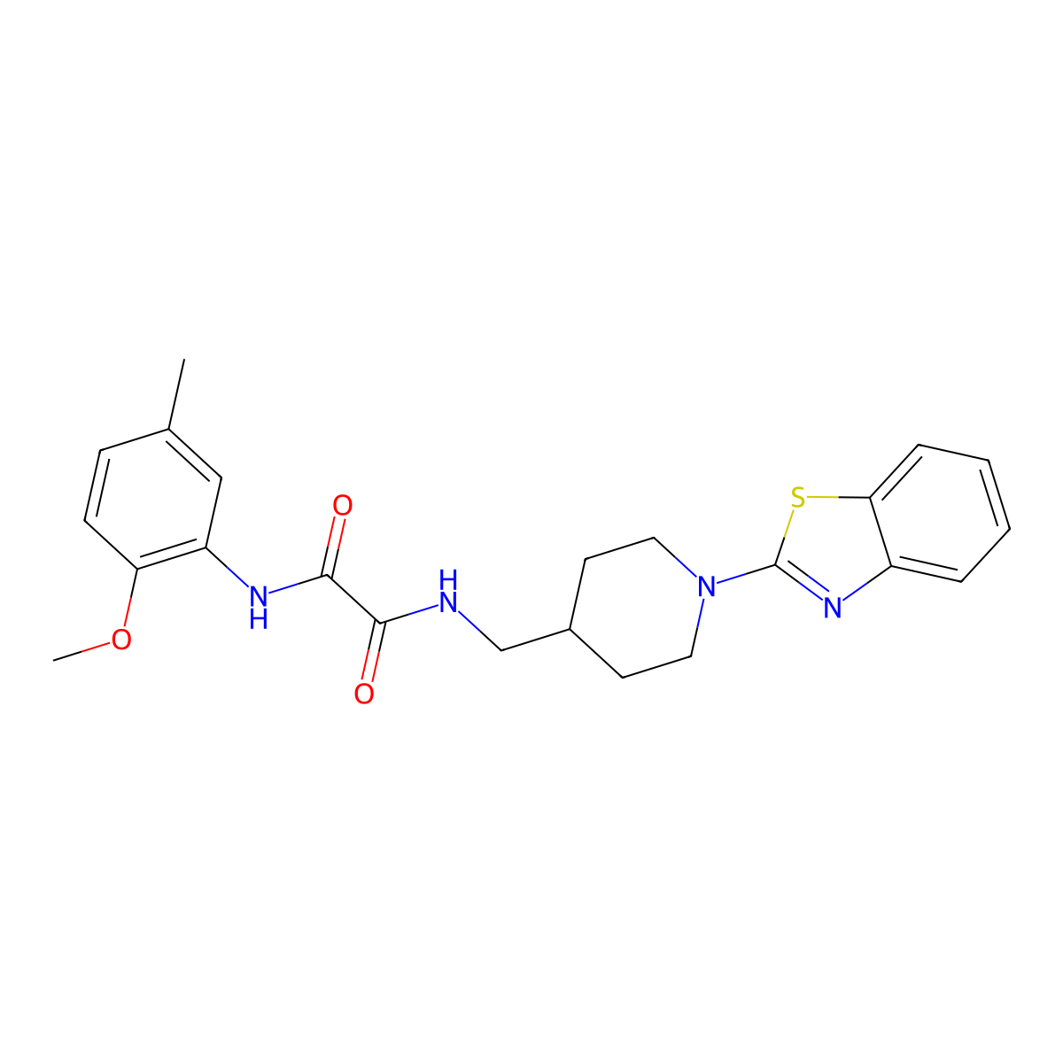 N1-((1-(benzo[d]thiazol-2-yl)piperidin-4-yl)methyl)-N2-(2-methoxy-5-methylphenyl)oxalamide molecular structure, CAS 1797123-56-8