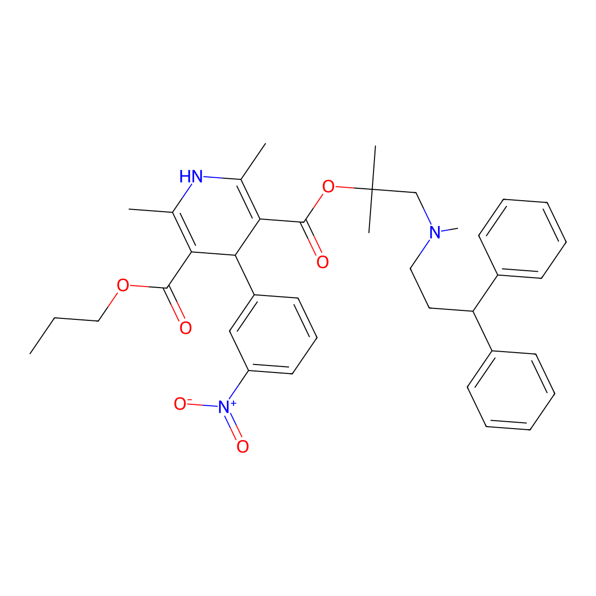 Lercanidipine 5-Desmethyl-5-Propyl Ester molecular structure, CAS 1797124-83-4