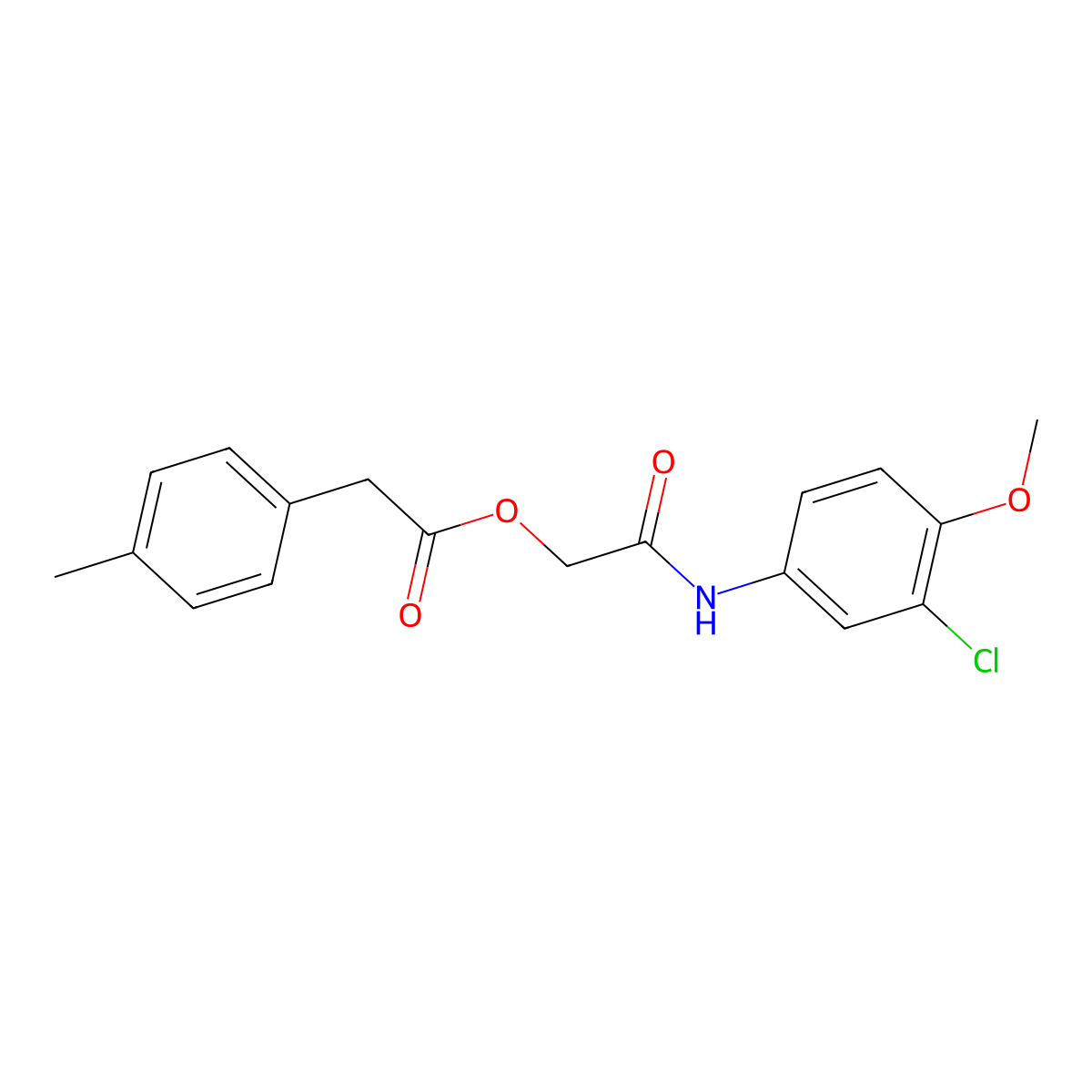 2-[(3-Chloro-4-methoxyphenyl)amino]-2-oxoethyl (4-methylphenyl)acetate molecular structure, CAS 1797125-14-4