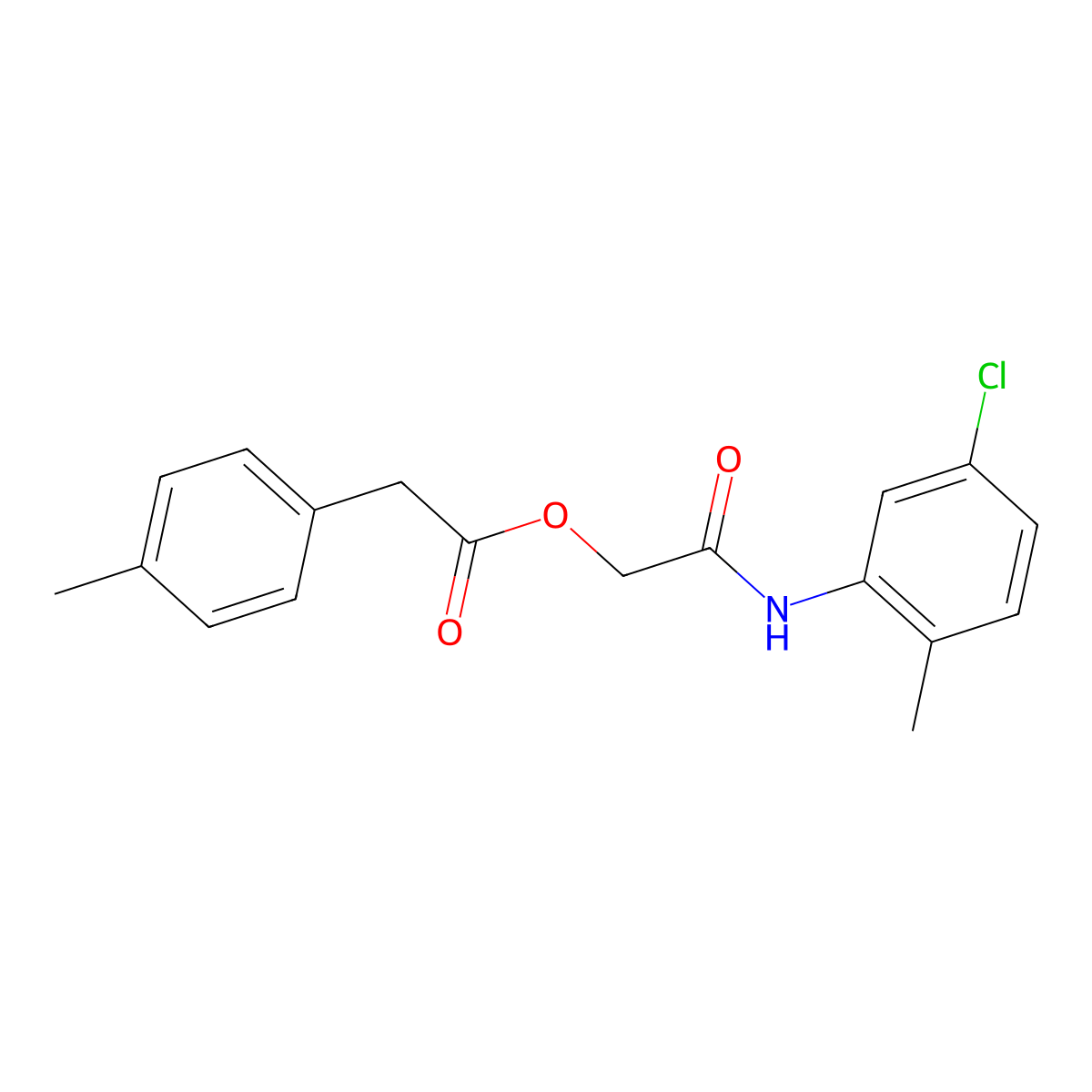 2-[(5-Chloro-2-methylphenyl)amino]-2-oxoethyl (4-methylphenyl)acetate molecular structure, CAS 1797125-22-4