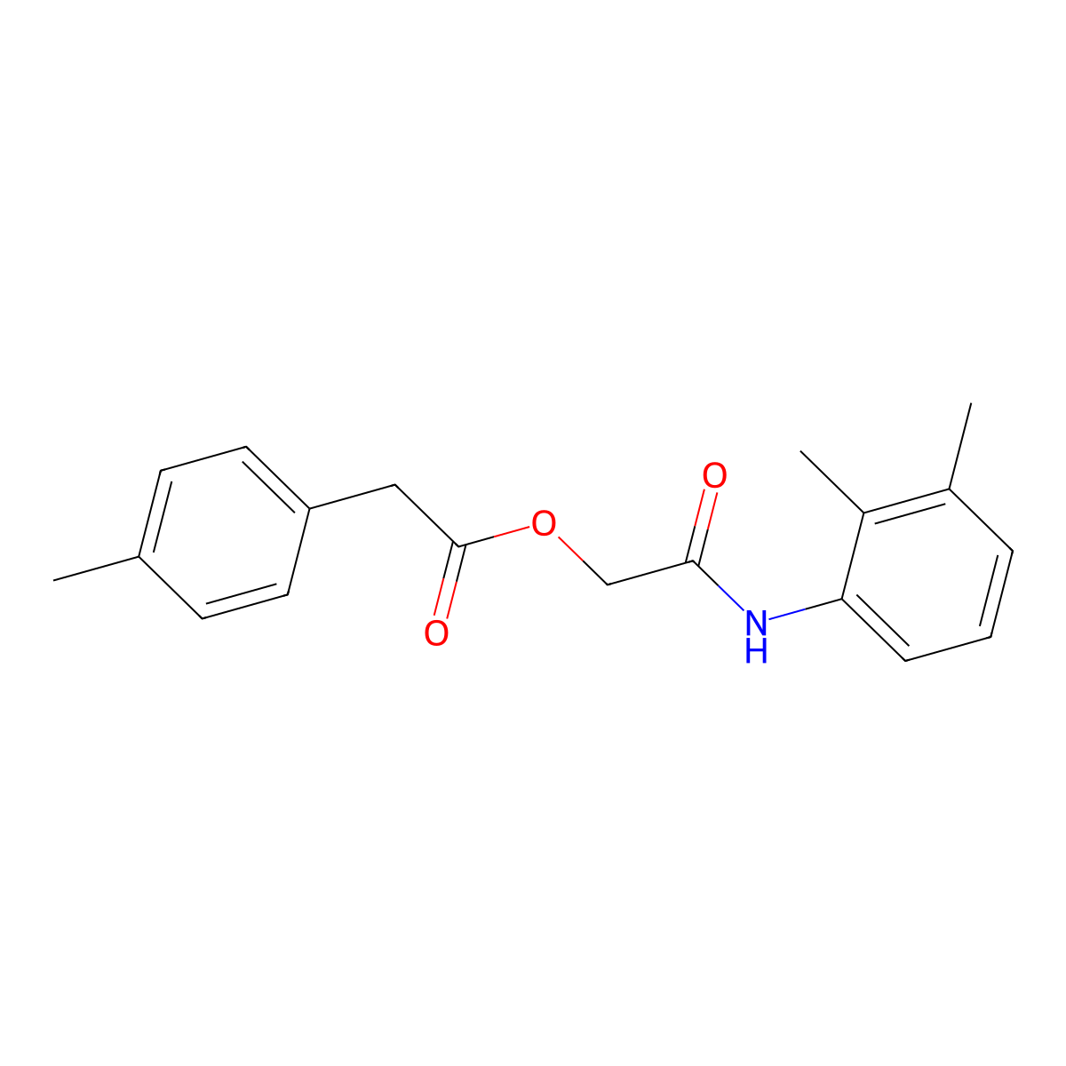 [(2,3-Dimethylphenyl)carbamoyl]methyl 2-(4-methylphenyl)acetate molecular structure, CAS 1797125-33-7