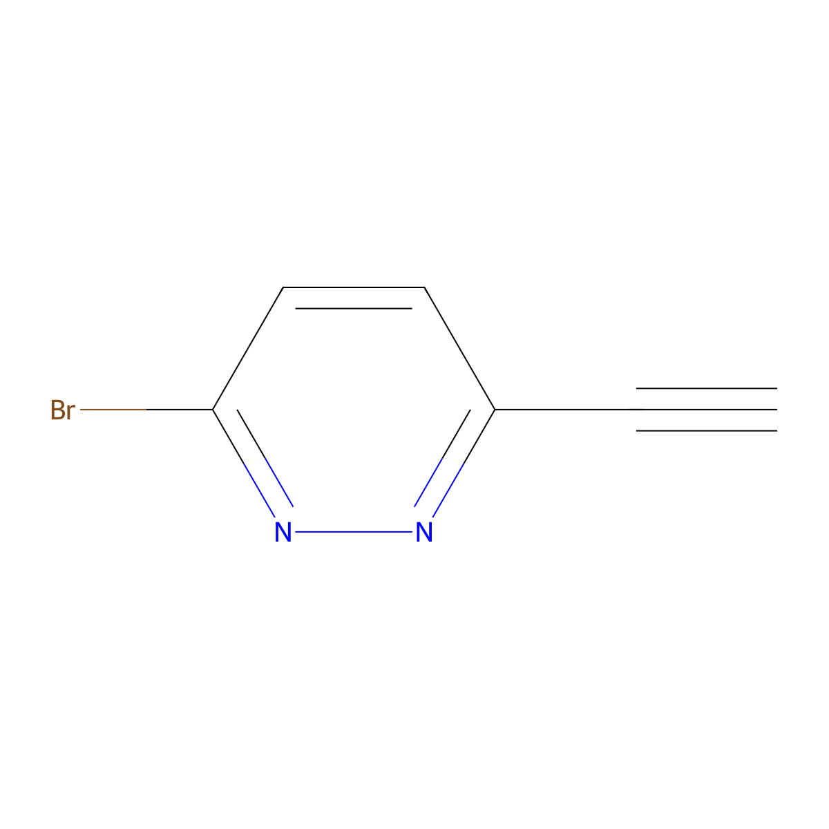 3-Bromo-6-ethynylpyridazine molecular structure, CAS 1797130-79-0