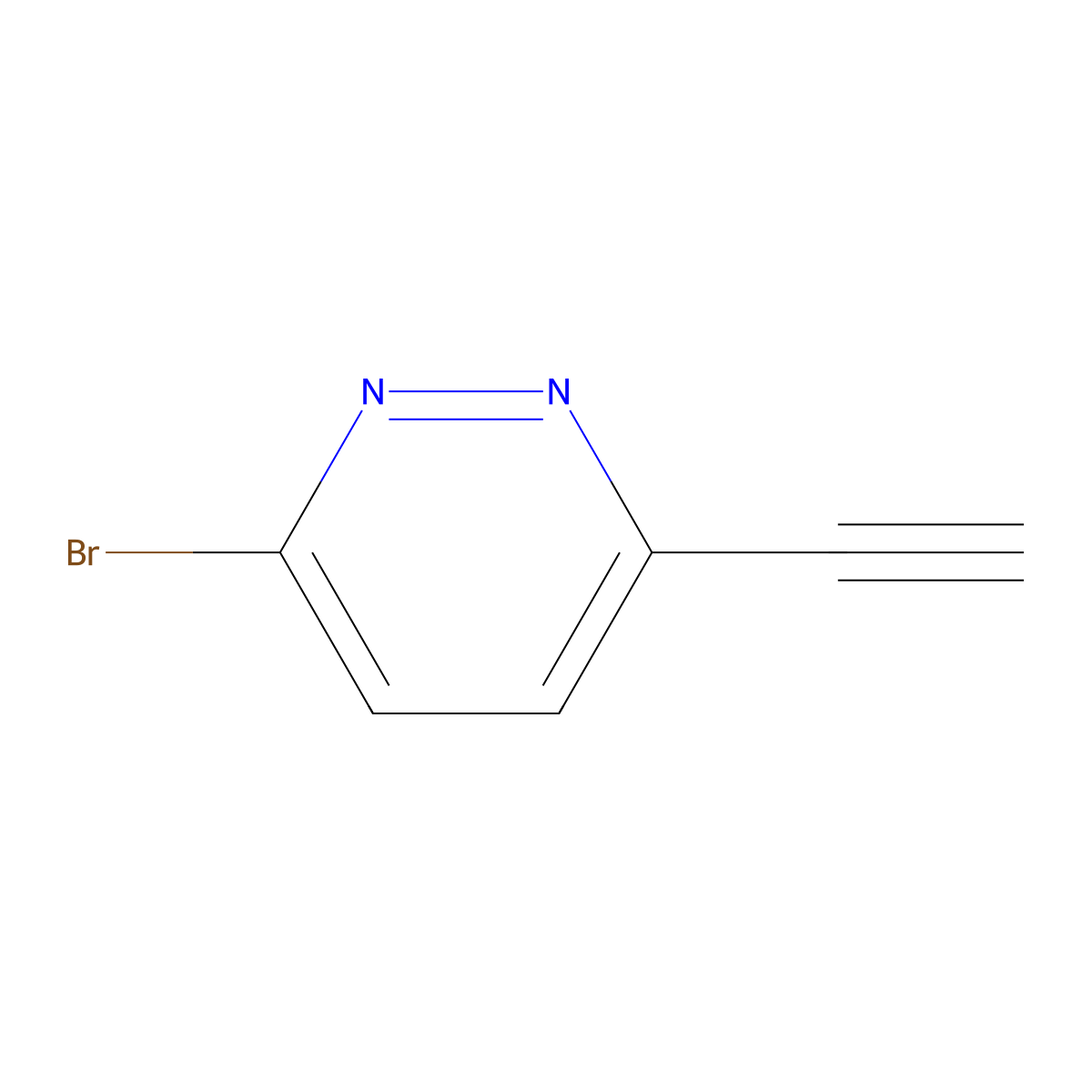 3-Bromo-6-ethynylpyridazine molecular structure, CAS 1797130-79-0