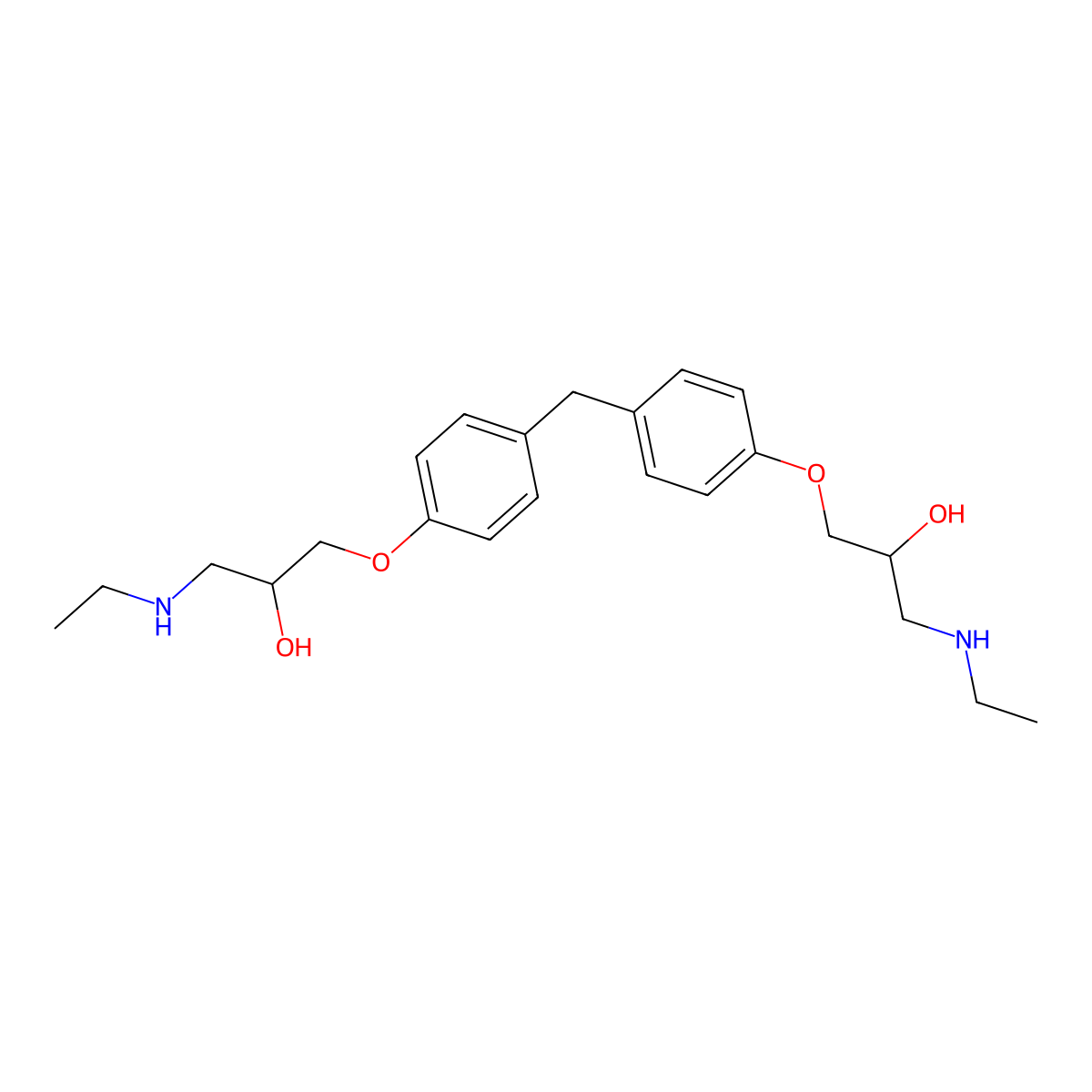 3,3'-((Methylenebis(4,1-phenylene))bis(oxy))bis(1-(ethylamino)propan-2-ol) molecular structure, CAS 1797132-90-1