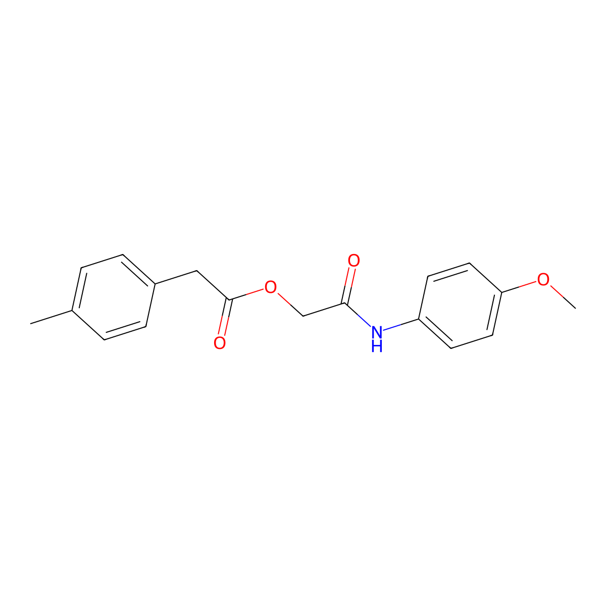 2-[(4-Methoxyphenyl)amino]-2-oxoethyl (4-methylphenyl)acetate molecular structure, CAS 1797137-16-6