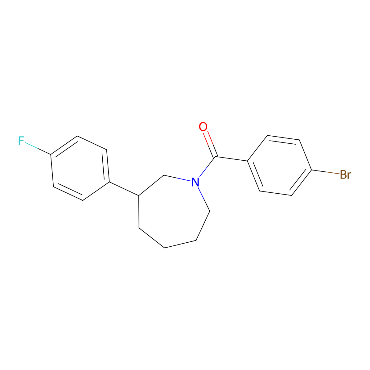 (4-Bromophenyl)(3-(4-fluorophenyl)azepan-1-yl)methanone molecular structure, CAS 1797139-92-4