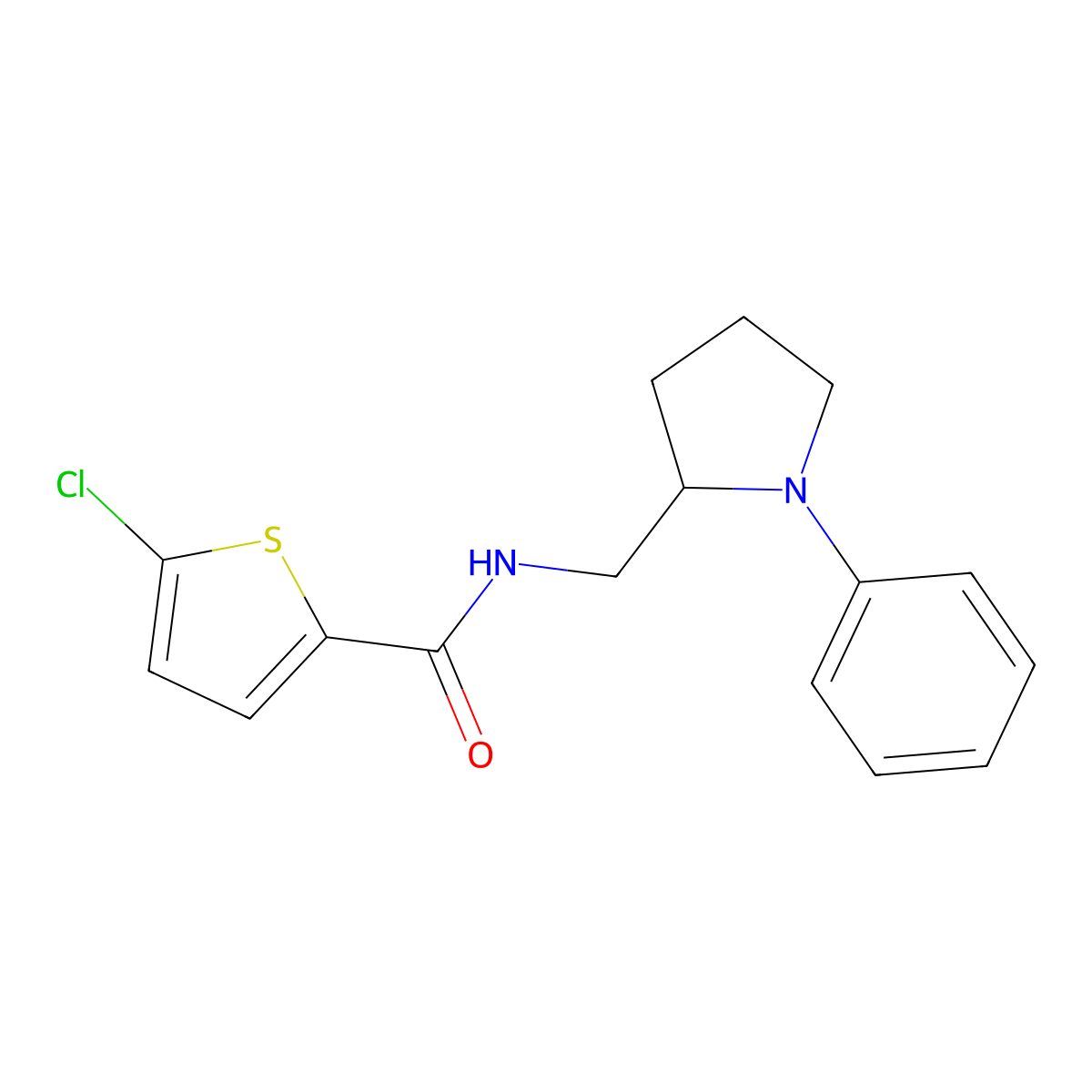 5-chloro-N-[(1-phenylpyrrolidin-2-yl)methyl]thiophene-2-carboxamide molecular structure, CAS 1797140-70-5