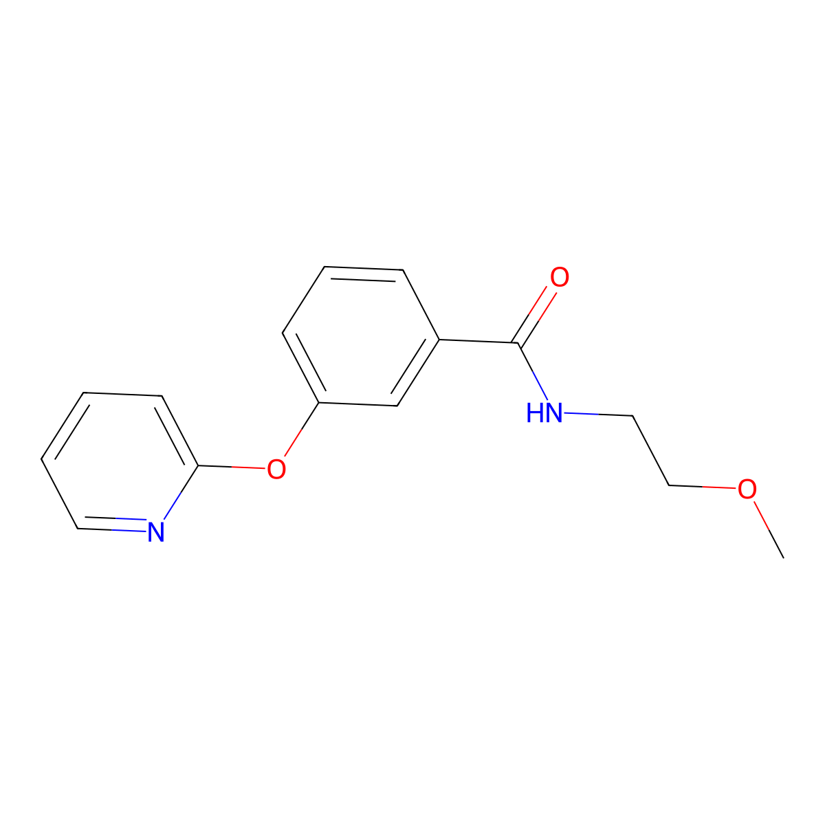 N-(2-methoxyethyl)-3-(pyridin-2-yloxy)benzamide molecular structure, CAS 1797141-27-5