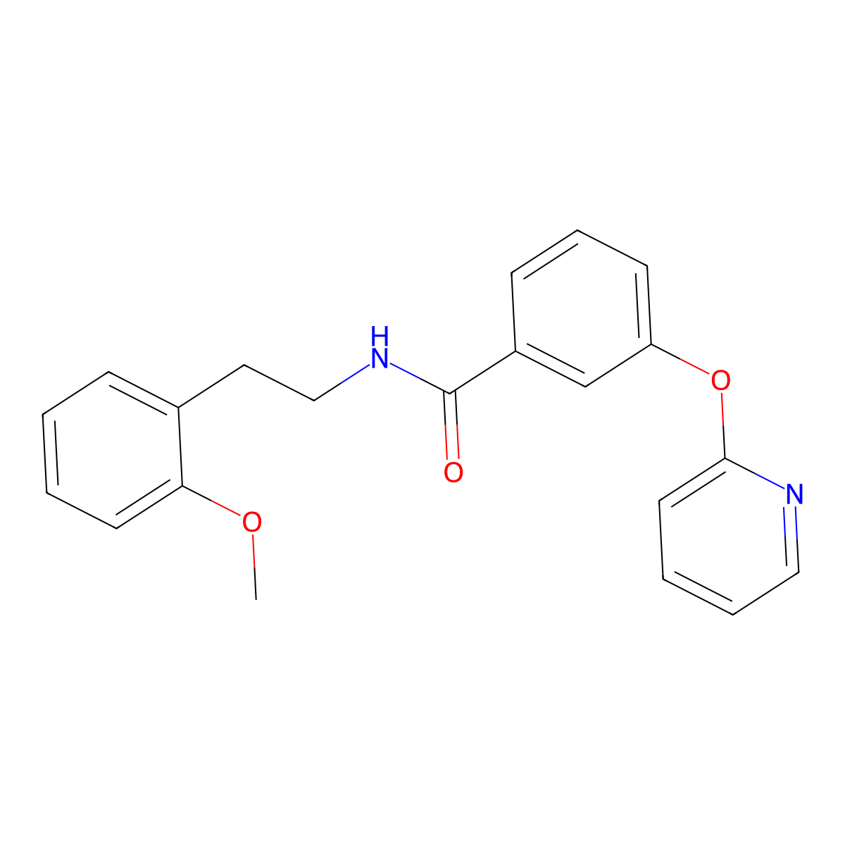 N-(2-methoxyphenethyl)-3-(pyridin-2-yloxy)benzamide molecular structure, CAS 1797141-42-4