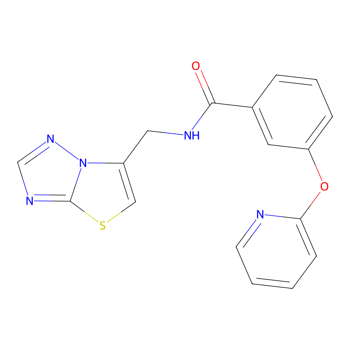 3-(pyridin-2-yloxy)-N-(thiazolo[3,2-b][1,2,4]triazol-6-ylmethyl)benzamide molecular structure, CAS 1797141-56-0