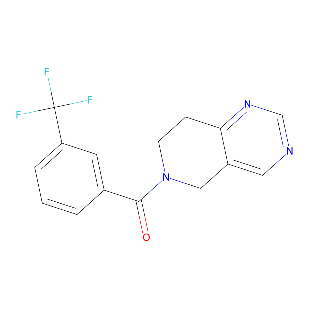 (7,8-dihydropyrido[4,3-d]pyrimidin-6(5H)-yl)(3-(trifluoromethyl)phenyl)methanone molecular structure, CAS 1797142-65-4