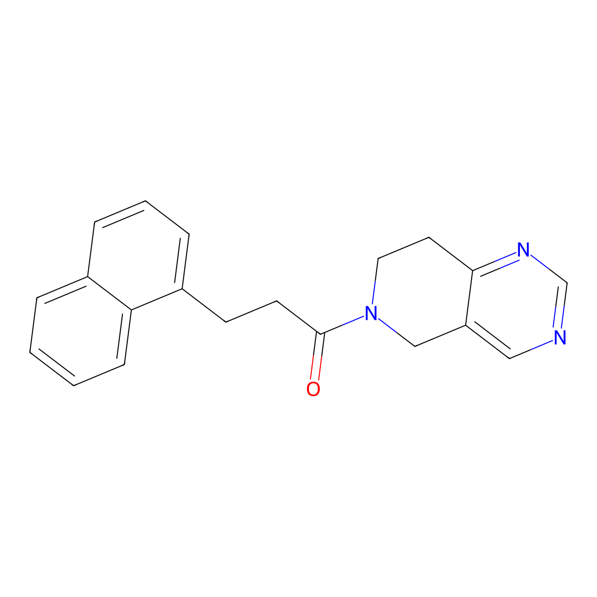 1-(7,8-dihydropyrido[4,3-d]pyrimidin-6(5H)-yl)-3-(naphthalen-1-yl)propan-1-one molecular structure, CAS 1797142-76-7