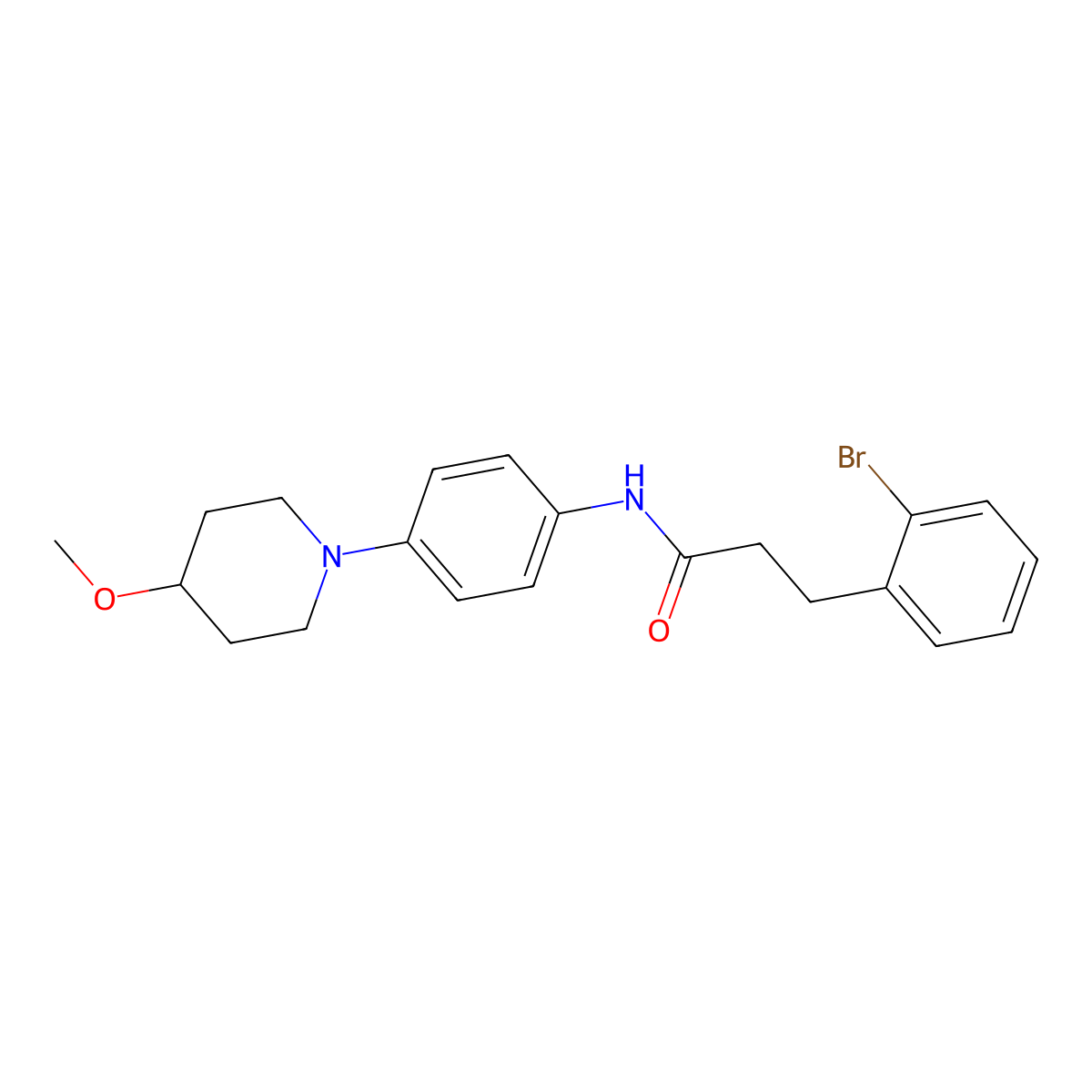 3-(2-Bromophenyl)-N-[4-(4-methoxypiperidin-1-YL)phenyl]propanamide molecular structure, CAS 1797146-31-6