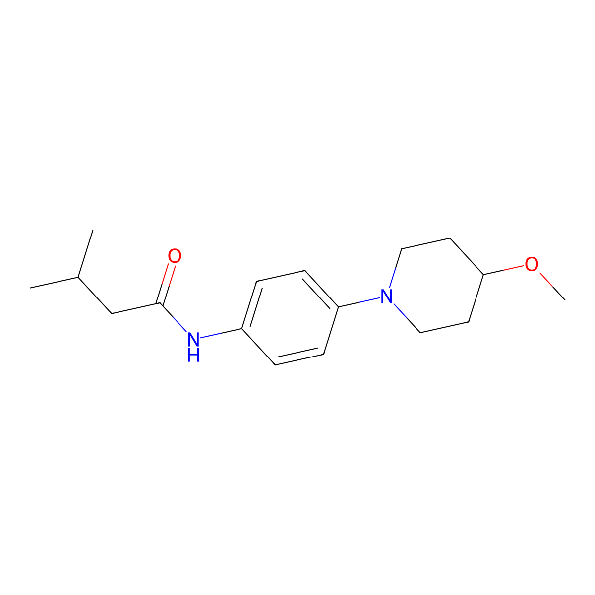 N-[4-(4-Methoxypiperidin-1-YL)phenyl]-3-methylbutanamide molecular structure, CAS 1797146-42-9