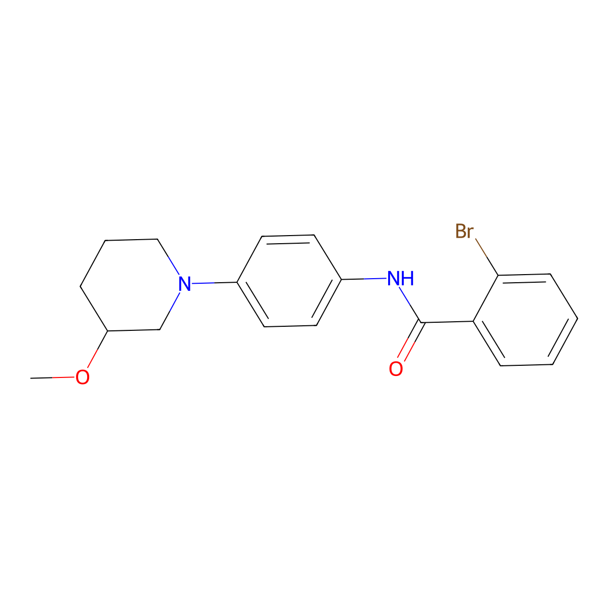 2-Bromo-N-[4-(3-methoxypiperidin-1-YL)phenyl]benzamide molecular structure, CAS 1797146-69-0