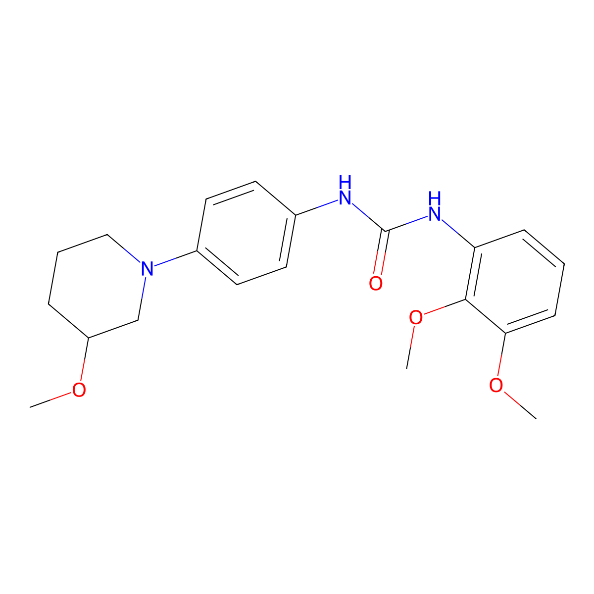 1-(2,3-Dimethoxyphenyl)-3-(4-(3-methoxypiperidin-1-yl)phenyl)urea molecular structure, CAS 1797146-75-8
