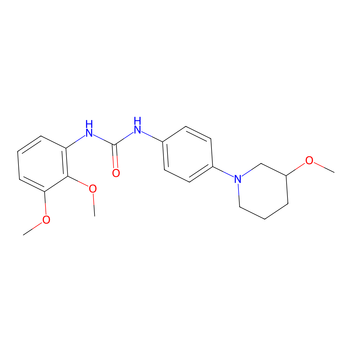 1-(2,3-Dimethoxyphenyl)-3-(4-(3-methoxypiperidin-1-yl)phenyl)urea molecular structure, CAS 1797146-75-8
