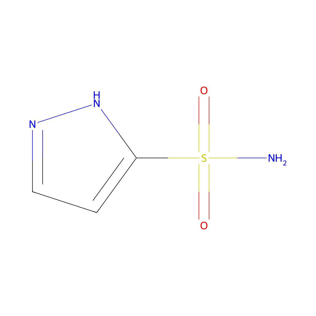 1H-pyrazole-3-sulfonamide molecular structure, CAS 1797158-84-9
