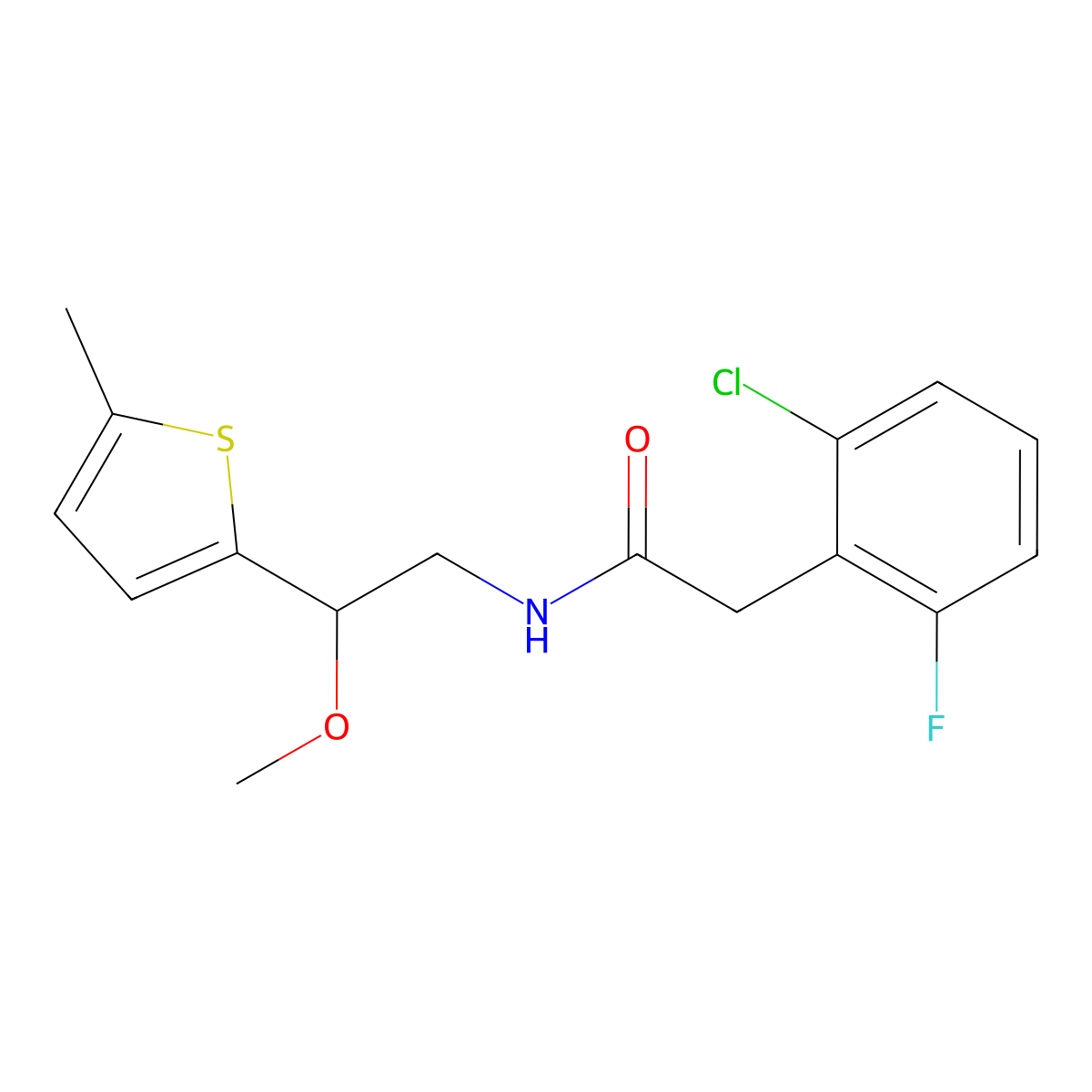 2-(2-Chloro-6-fluorophenyl)-N-[2-methoxy-2-(5-methylthiophen-2-YL)ethyl]acetamide molecular structure, CAS 1797159-62-6