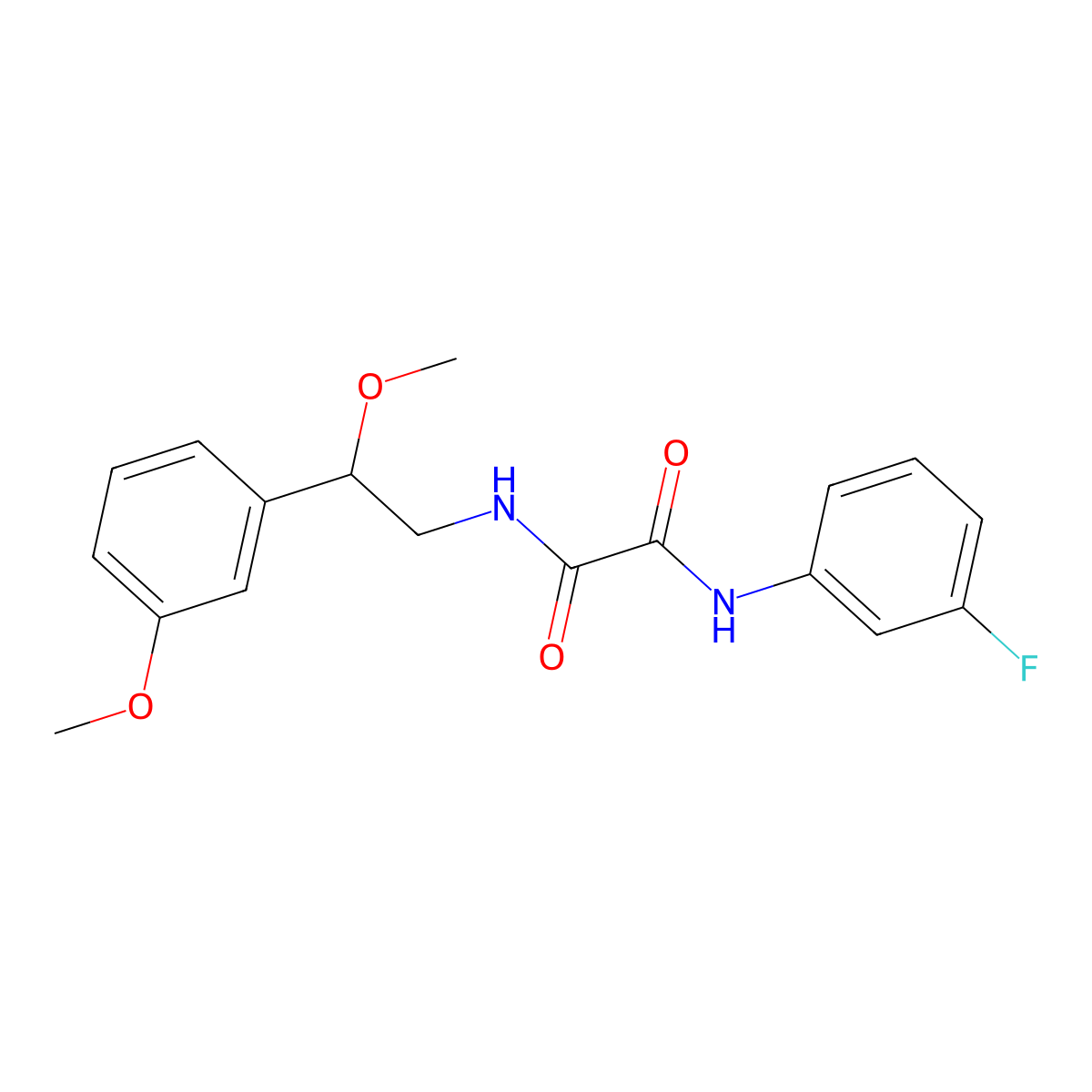 N1-(3-fluorophenyl)-N2-(2-methoxy-2-(3-methoxyphenyl)ethyl)oxalamide molecular structure, CAS 1797160-06-5