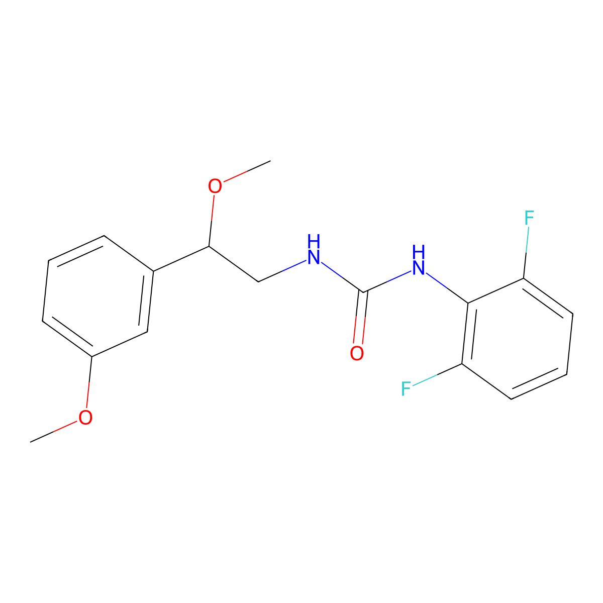 1-(2,6-Difluorophenyl)-3-[2-methoxy-2-(3-methoxyphenyl)ethyl]urea molecular structure, CAS 1797160-09-8