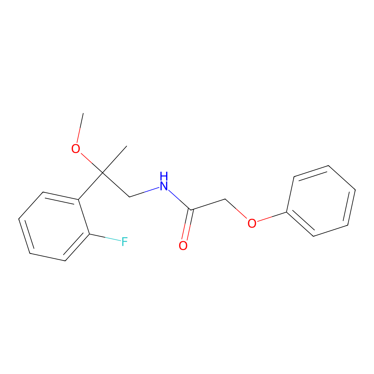 N-[2-(2-Fluorophenyl)-2-methoxypropyl]-2-phenoxyacetamide molecular structure, CAS 1797160-15-6