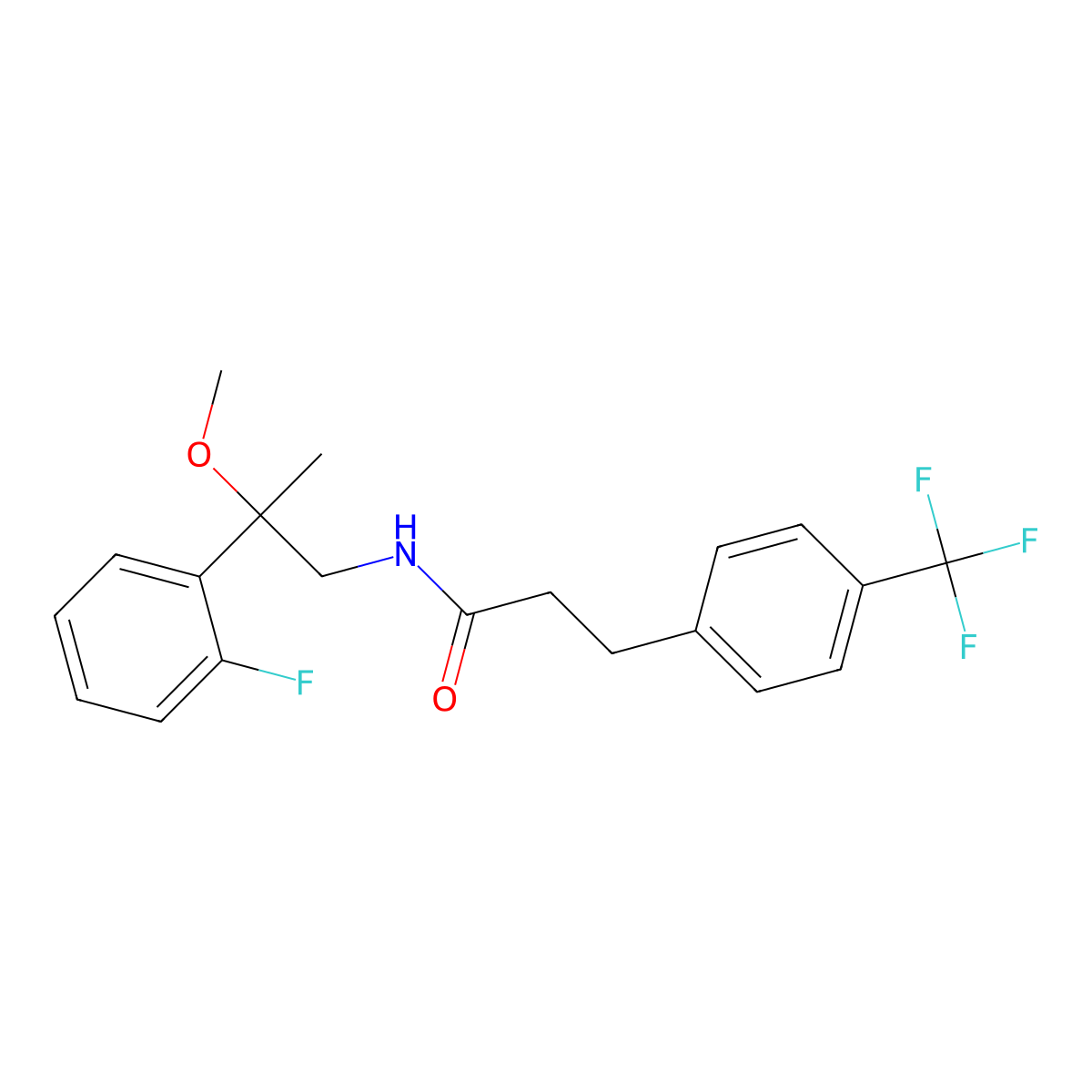 N-[2-(2-Fluorophenyl)-2-methoxypropyl]-3-[4-(trifluoromethyl)phenyl]propanamide molecular structure, CAS 1797160-21-4