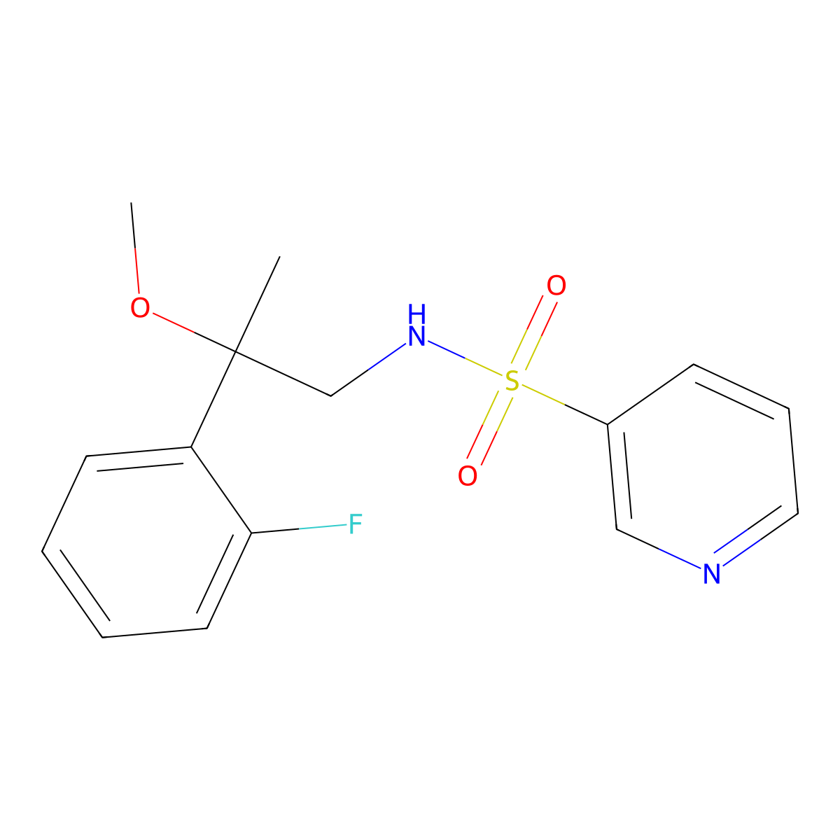 N-[2-(2-Fluorophenyl)-2-methoxypropyl]pyridine-3-sulfonamide molecular structure, CAS 1797160-24-7