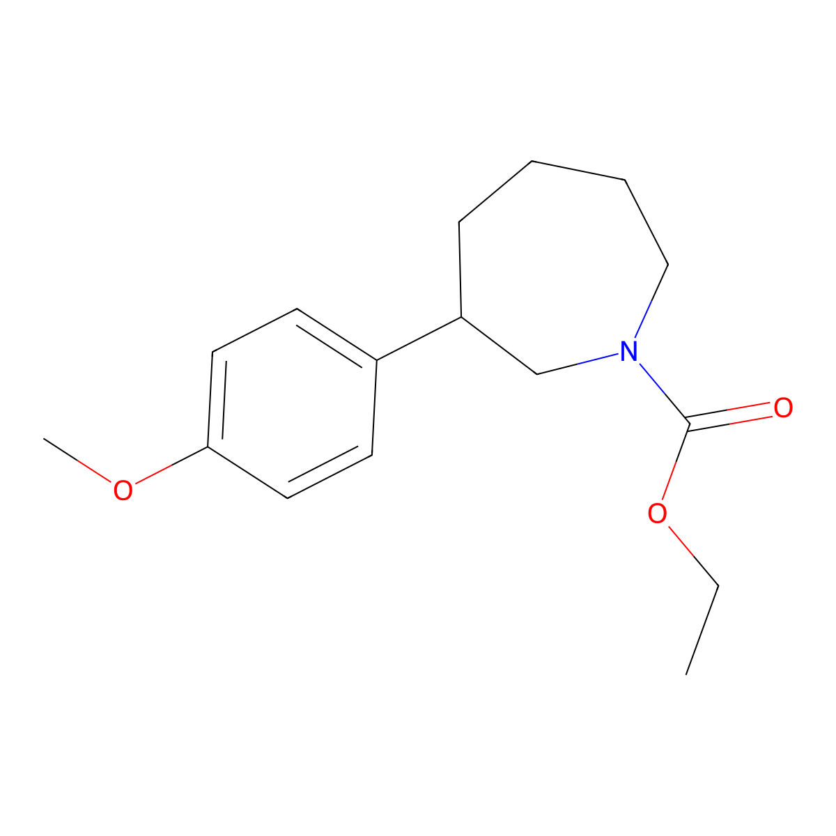 Ethyl 3-(4-methoxyphenyl)azepane-1-carboxylate molecular structure, CAS 1797160-39-4
