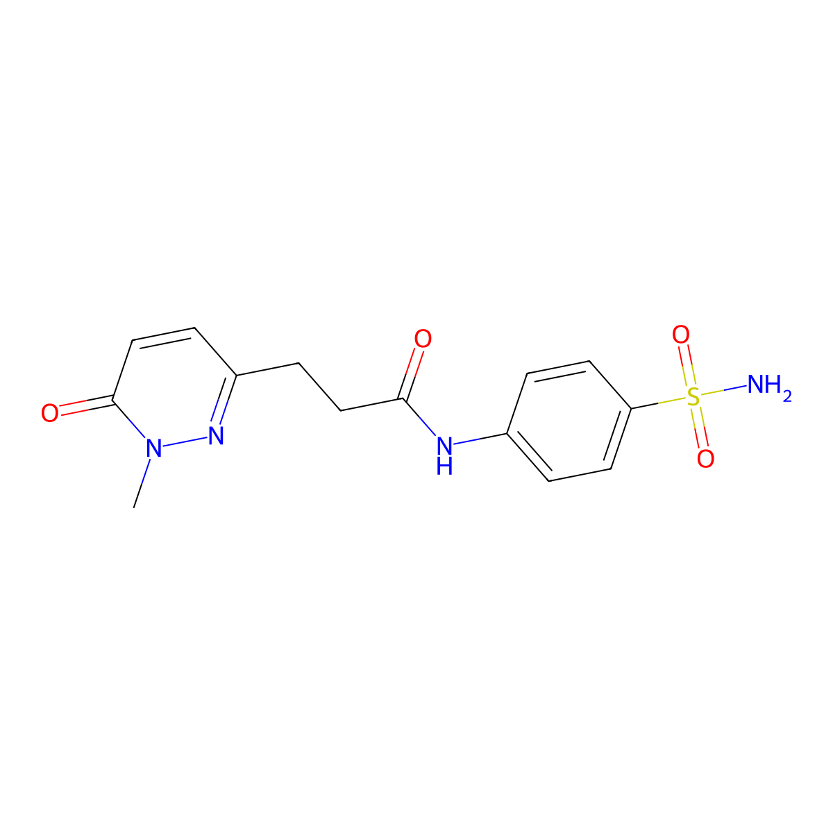 3-(1-methyl-6-oxo-1,6-dihydropyridazin-3-yl)-N-(4-sulfamoylphenyl)propanamide molecular structure, CAS 1797160-48-5