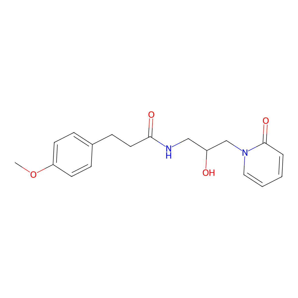 N-(2-hydroxy-3-(2-oxopyridin-1(2H)-yl)propyl)-3-(4-methoxyphenyl)propanamide molecular structure, CAS 1797160-53-2
