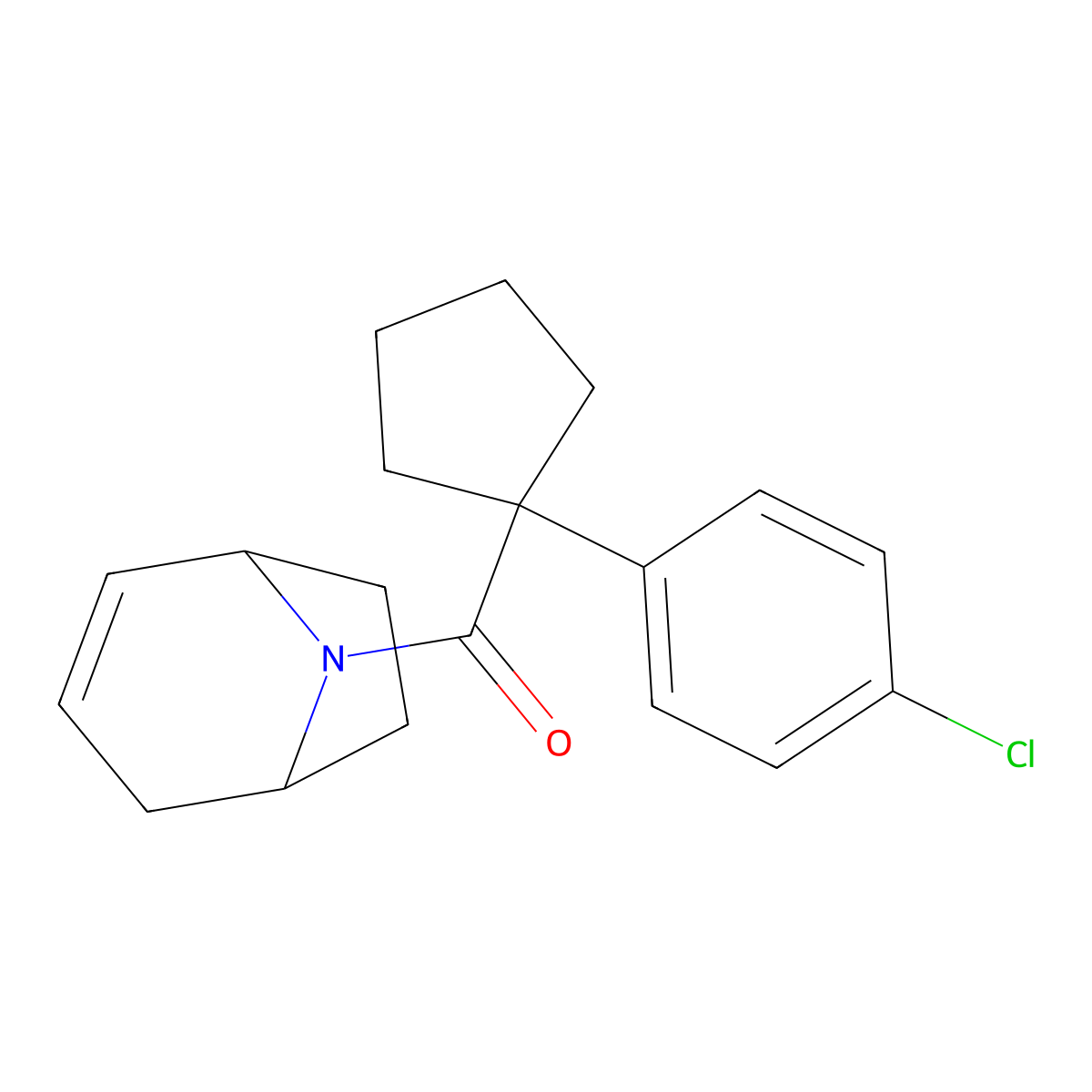(1R,5S)-8-azabicyclo[3.2.1]oct-2-en-8-yl(1-(4-chlorophenyl)cyclopentyl)methanone molecular structure, CAS 1797160-92-9