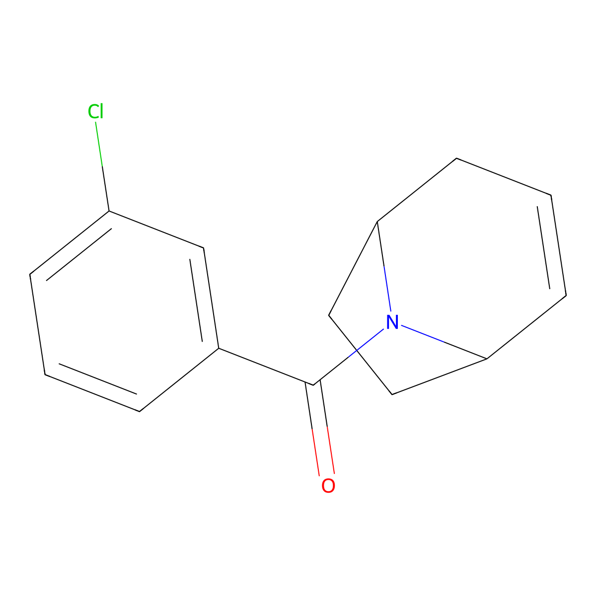 (1R,5S)-8-azabicyclo[3.2.1]oct-2-en-8-yl(3-chlorophenyl)methanone molecular structure, CAS 1797160-98-5