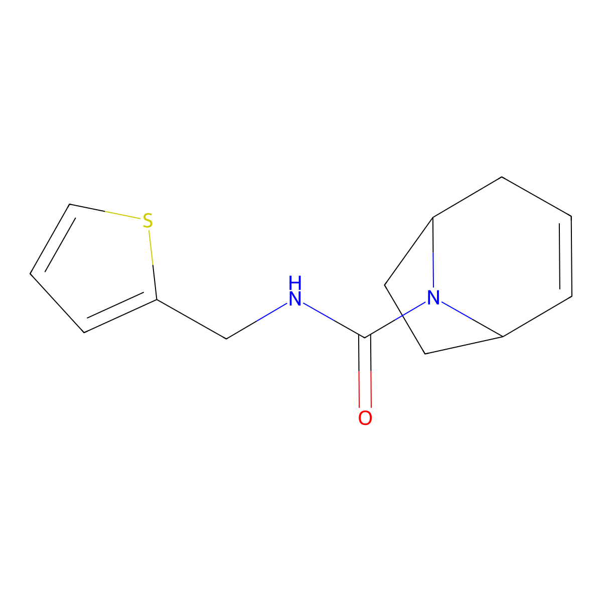 N-(Thiophen-2-ylmethyl)-8-azabicyclo[3.2.1]oct-2-ene-8-carboxamide molecular structure, CAS 1797161-02-4