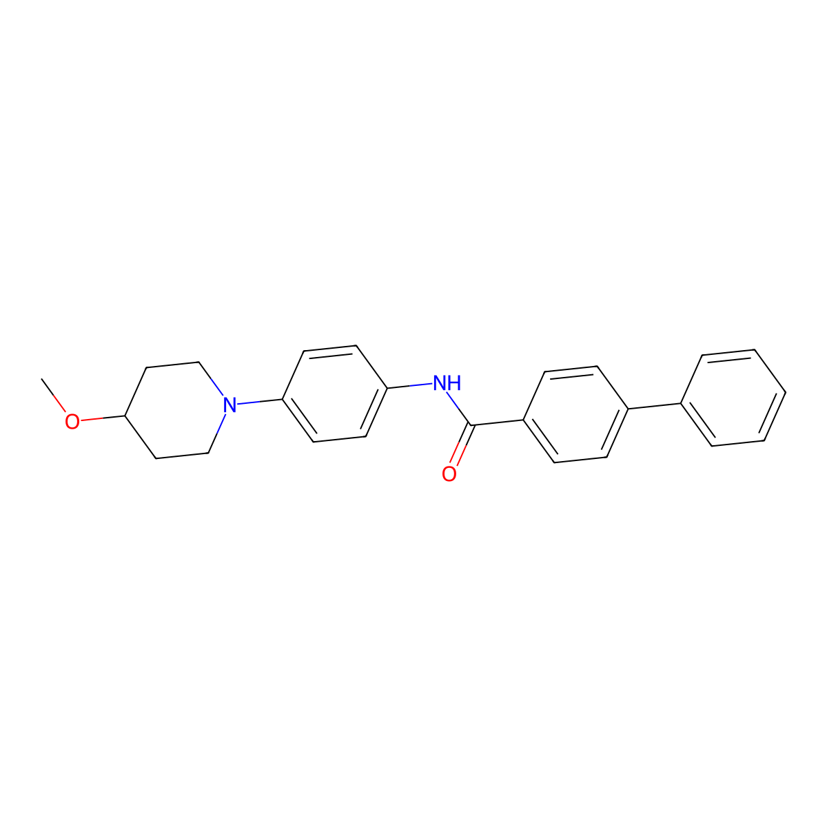 N-[4-(4-Methoxypiperidin-1-YL)phenyl]-[1,1'-biphenyl]-4-carboxamide molecular structure, CAS 1797171-38-0