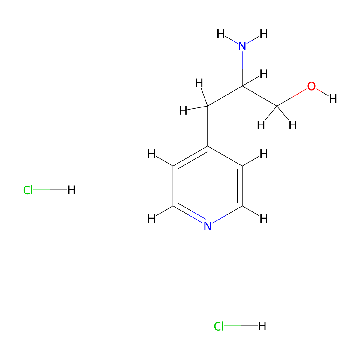 2-Amino-3-(pyridin-4-yl)propan-1-ol dihydrochloride molecular structure, CAS 1797171-56-2