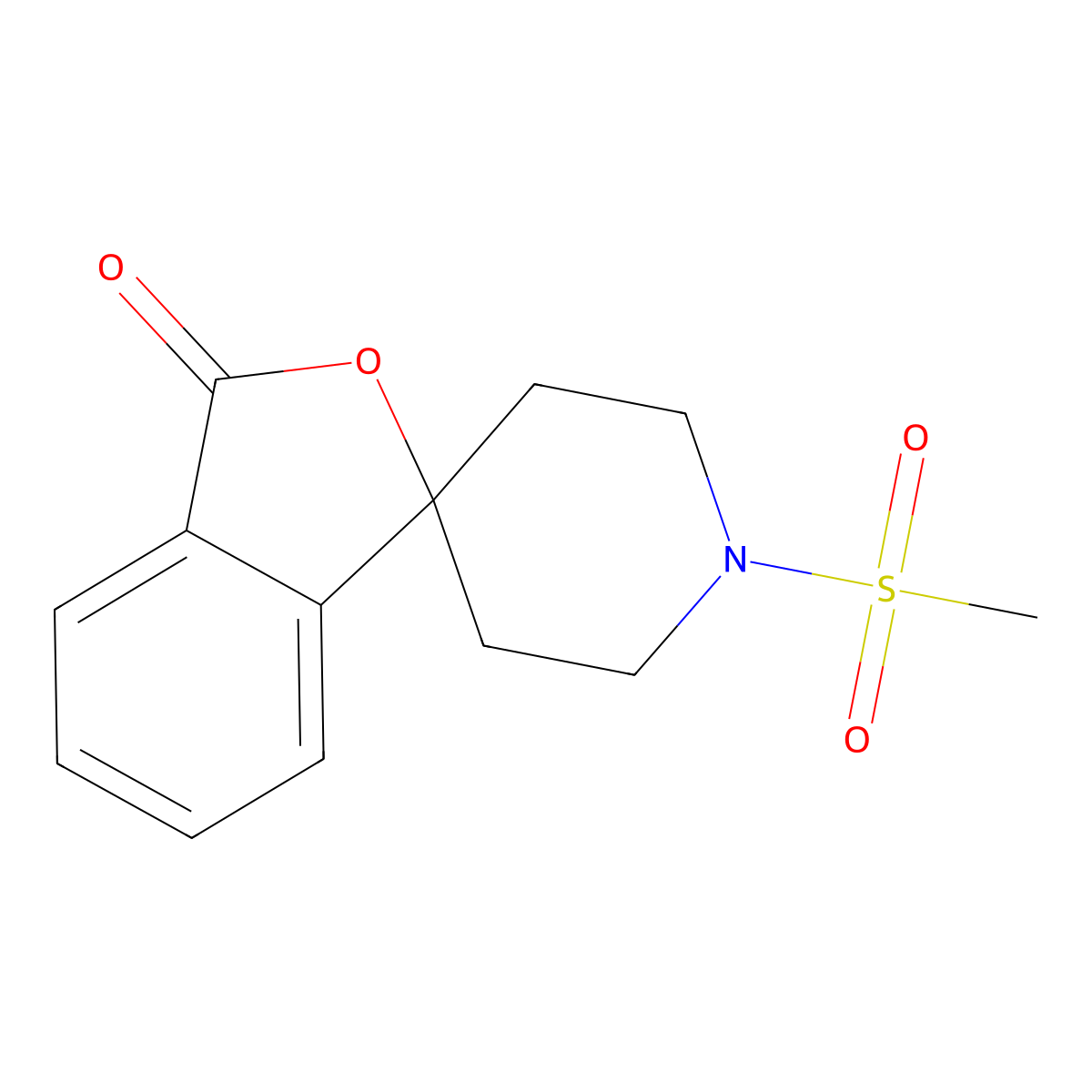 1'-(methylsulfonyl)-3H-spiro[isobenzofuran-1,4'-piperidin]-3-one molecular structure, CAS 1797171-67-5