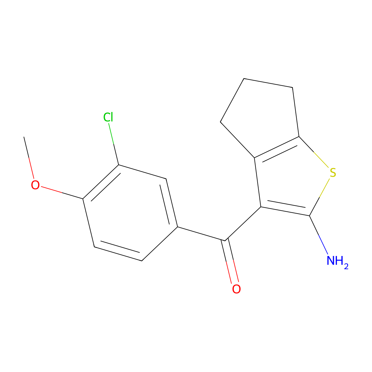 3-(3-chloro-4-methoxybenzoyl)-4H,5H,6H-cyclopenta[b]thiophen-2-amine molecular structure, CAS 1797174-07-2